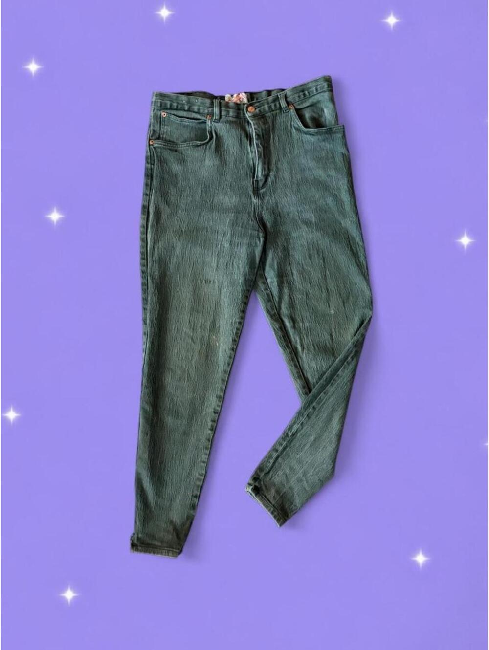 Vintage 90s Contraband NYC Forest Green Grunge Indie Sleaze Jeans size 31 💚